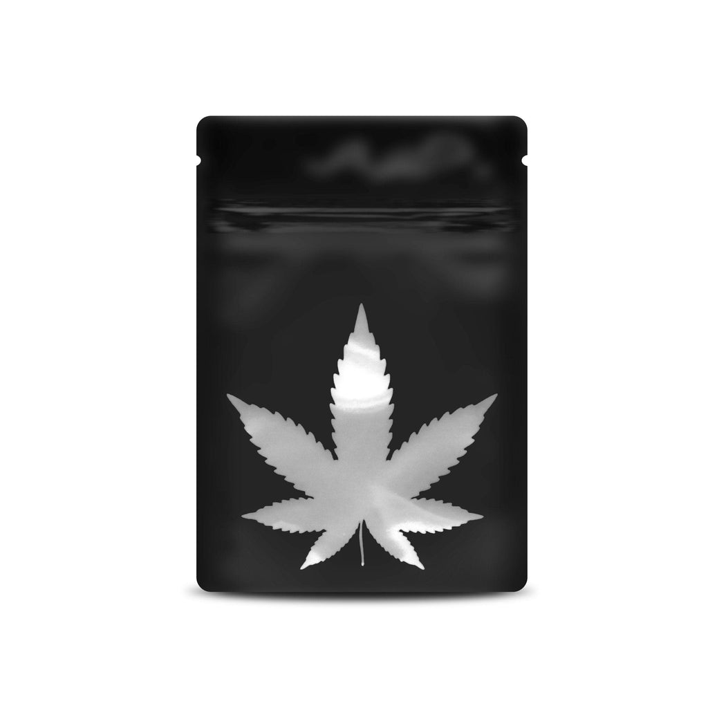 Matte Black / Single Unit (Less Than Pack Qty) Bag King Clear Leaf Mylar Bag (1 gram)