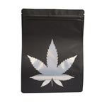 Matte Black / Single Unit (Less Than Pack Qty) Bag King Clear Leaf Mylar Bag (1 oz)