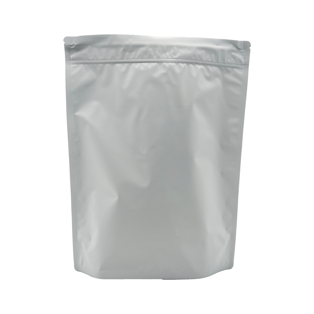 Matte White Bag King Child-Resistant Opaque Mylar Bag | 1 lb