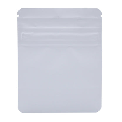 Matte White / Single Unit Bag King Child-Resistant Clear Front Wide Mouth Mylar Bag | 1/8th oz