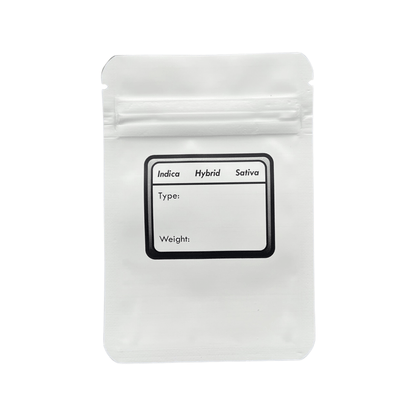 Matte White / Single Unit Bag King Clear Front Mylar Bag (1 gram)
