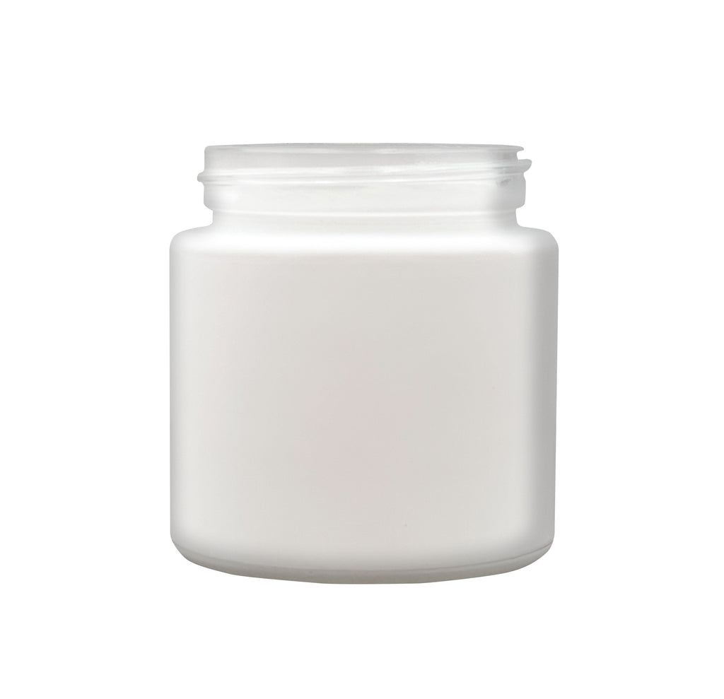 Matte White / Single Unit (Less Than Box Qty) eBottles Frosted Glass Child-Resistant Straight Sided Jar | 30 dram