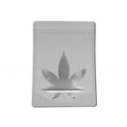 Matte White / Single Unit (Less Than Pack Qty) Bag King Clear Leaf Mylar Bag (1 oz)