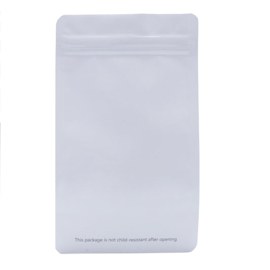 Matte White / Single Unit (Less Than Pack Qty) Bag King Opaque Mylar Bag (1/4th oz)