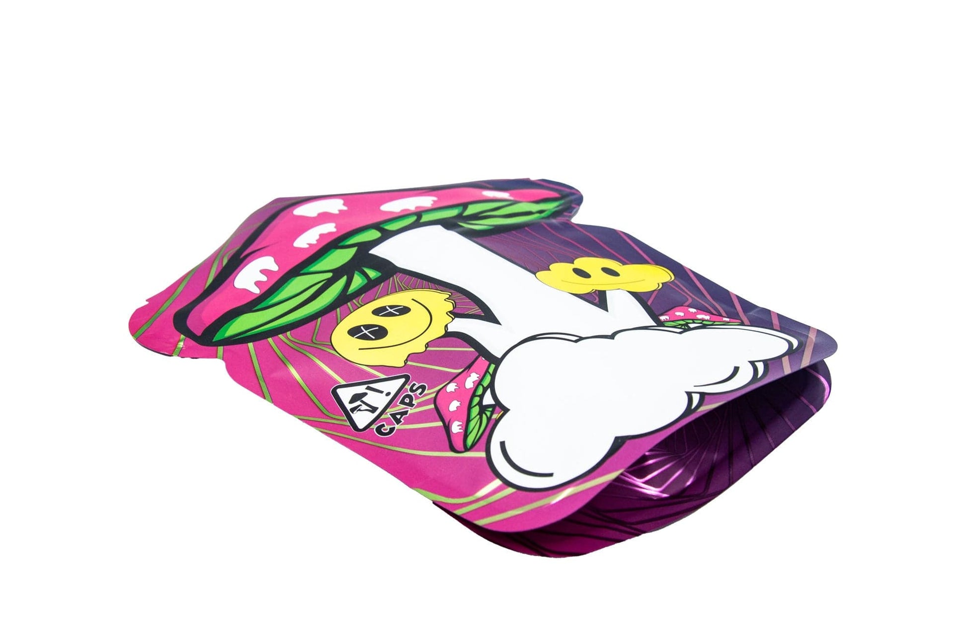 Mushroom Shaped Mylar Bag | Custom Child Resistant Brand King Mushroom Shaped Mylar Bag | Custom Child Resistant Brand King