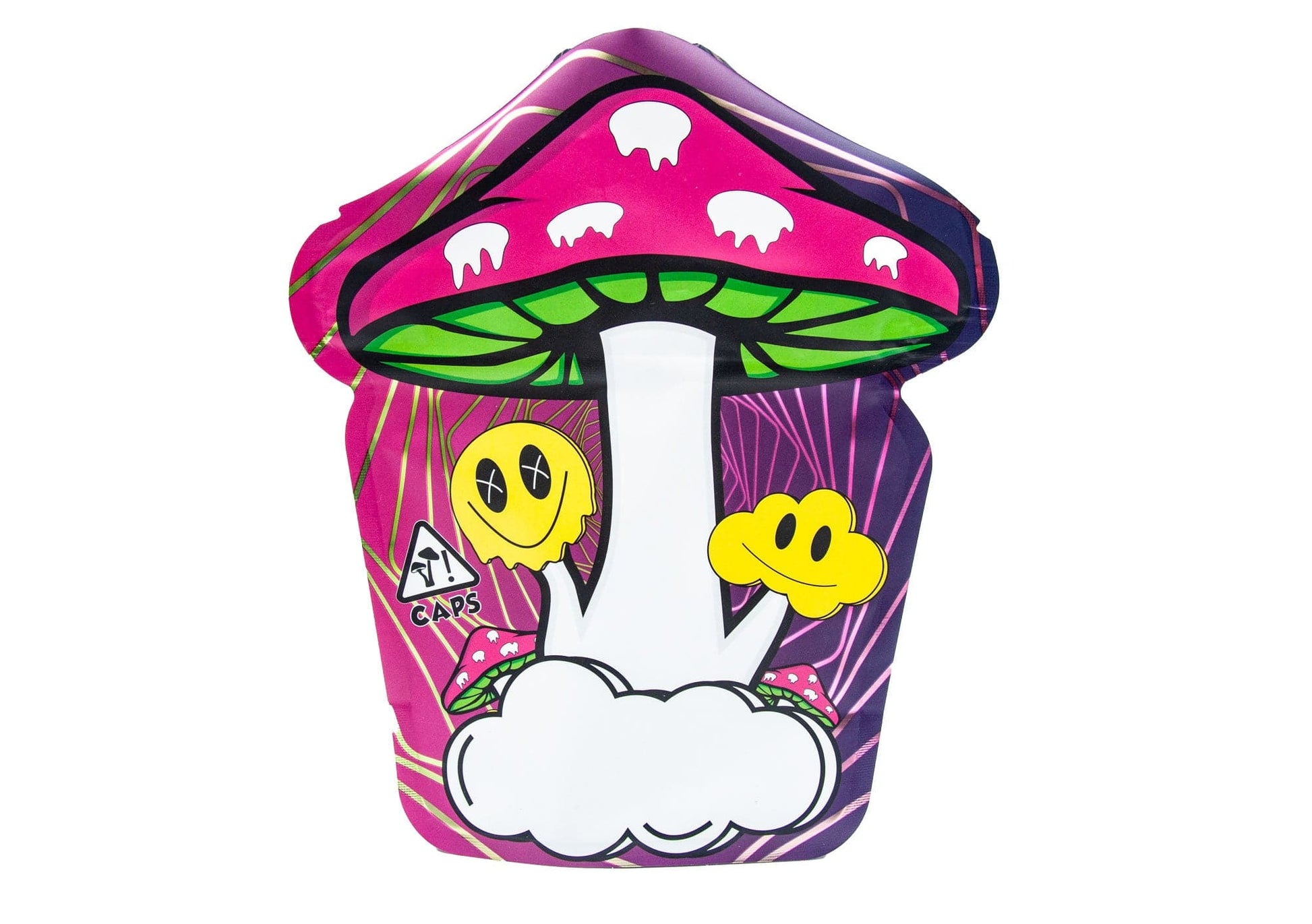 Mushroom Shaped Mylar Bag | Custom Child Resistant Brand King Mushroom Shaped Mylar Bag | Custom Child Resistant Brand King