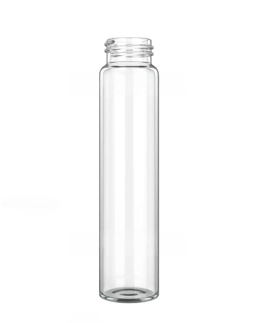 No Cap / Single Unit (Less Than Pack Qty) Glass Wide Body Child Resistant Pre-Roll Tube | 120 mm