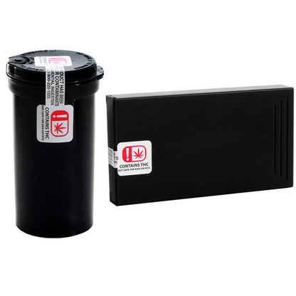 Oklahoma OMMA Tamper Evident THC Compliance Labels (Roll of 1,000)