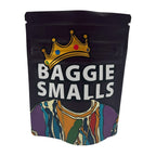 Pack of 50 (Bulk Discount Pricing) / Baggie Smalls / Clear Bag King Designer Novelty Child-Resistant Mylar Bags (1/8 oz)