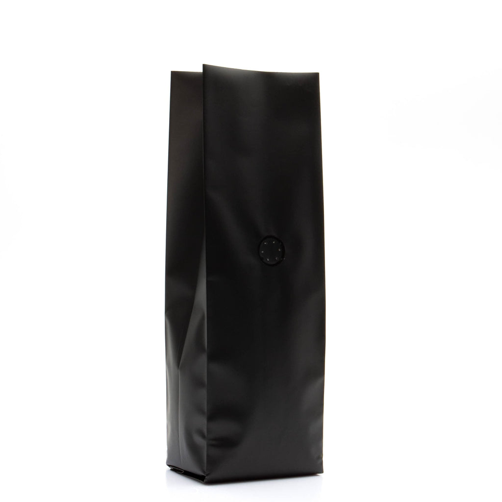 Pack of 50 (Bulk Discount Pricing) / Black Bag King 1 lb. Coffee Bag Side Gusset with Tin Tie