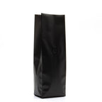 Pack of 50 (Bulk Discount Pricing) / Black Bag King 1 lb. Coffee Bag Side Gusset with Tin Tie