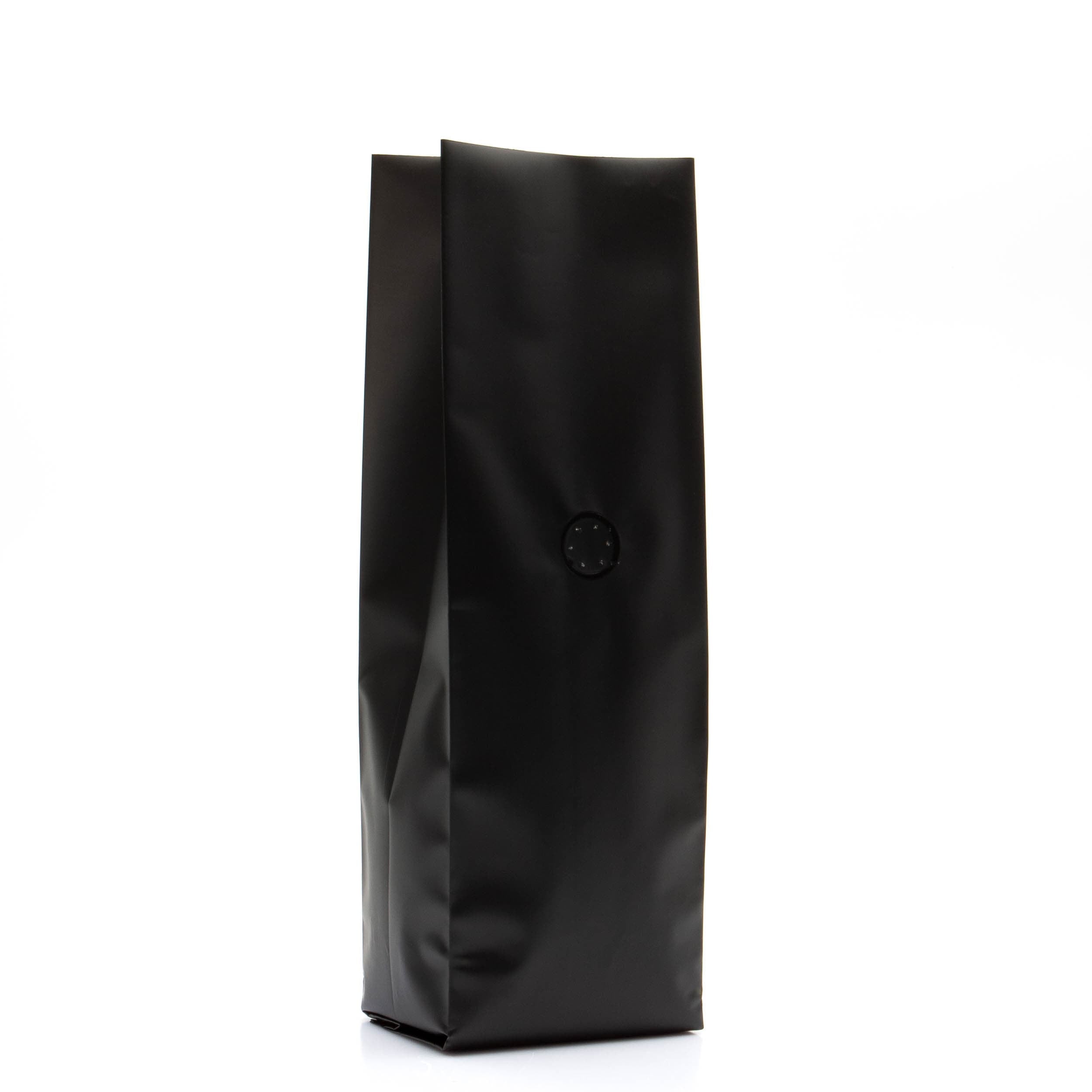Pack of 50 (Bulk Discount Pricing) / Black Bag King 1 lb. Coffee Bag Side Gusset with Tin Tie