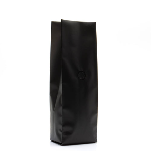 Pack of 50 (Bulk Discount Pricing) / Black Bag King 1 lb. Coffee Bag Side Gusset with Tin Tie