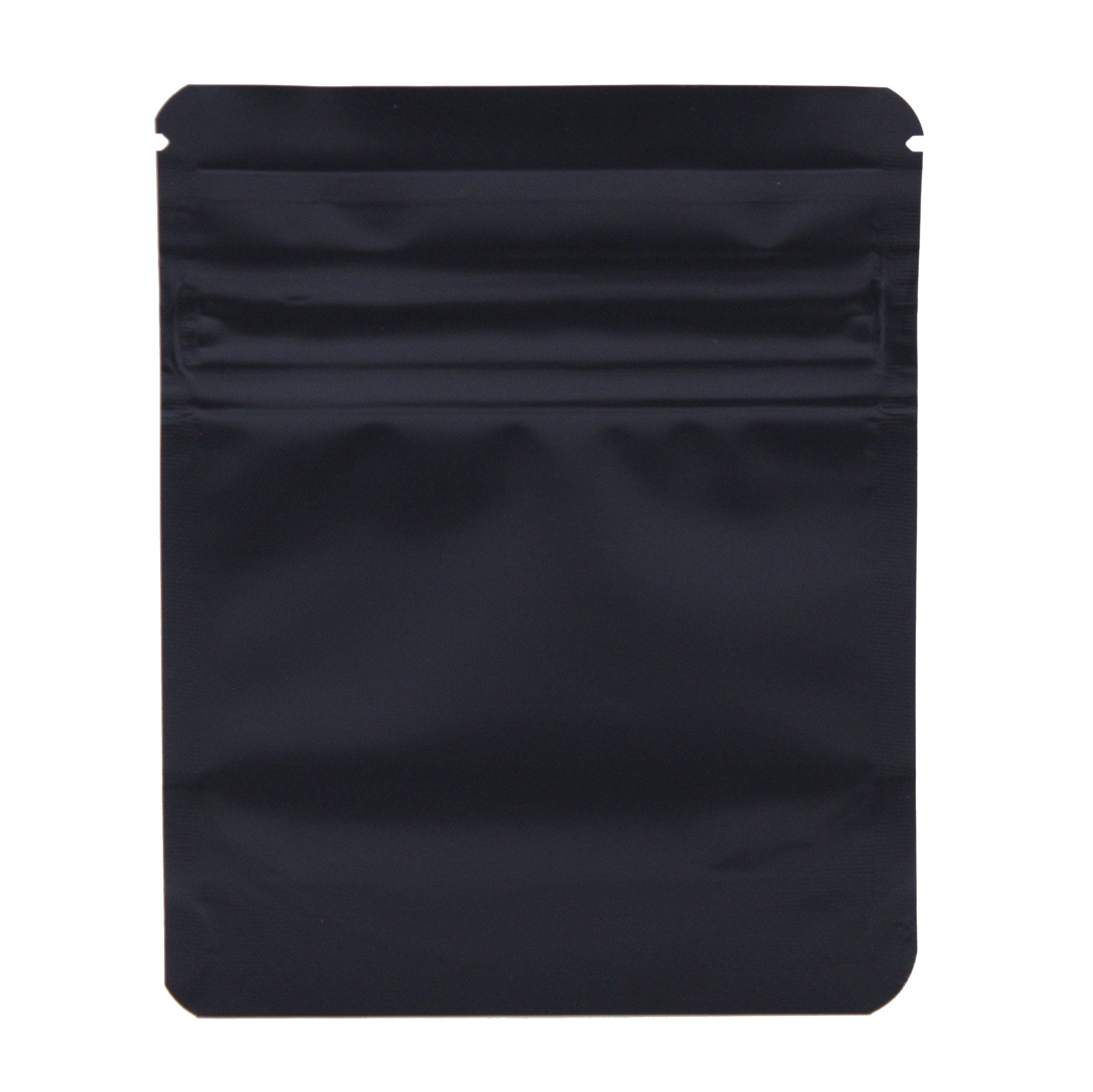 Pack of 50 (Bulk Discount Pricing) / Black / Clear Bag King Child-Resistant Clear Front Wide Mouth Mylar Bag | 1/8th oz