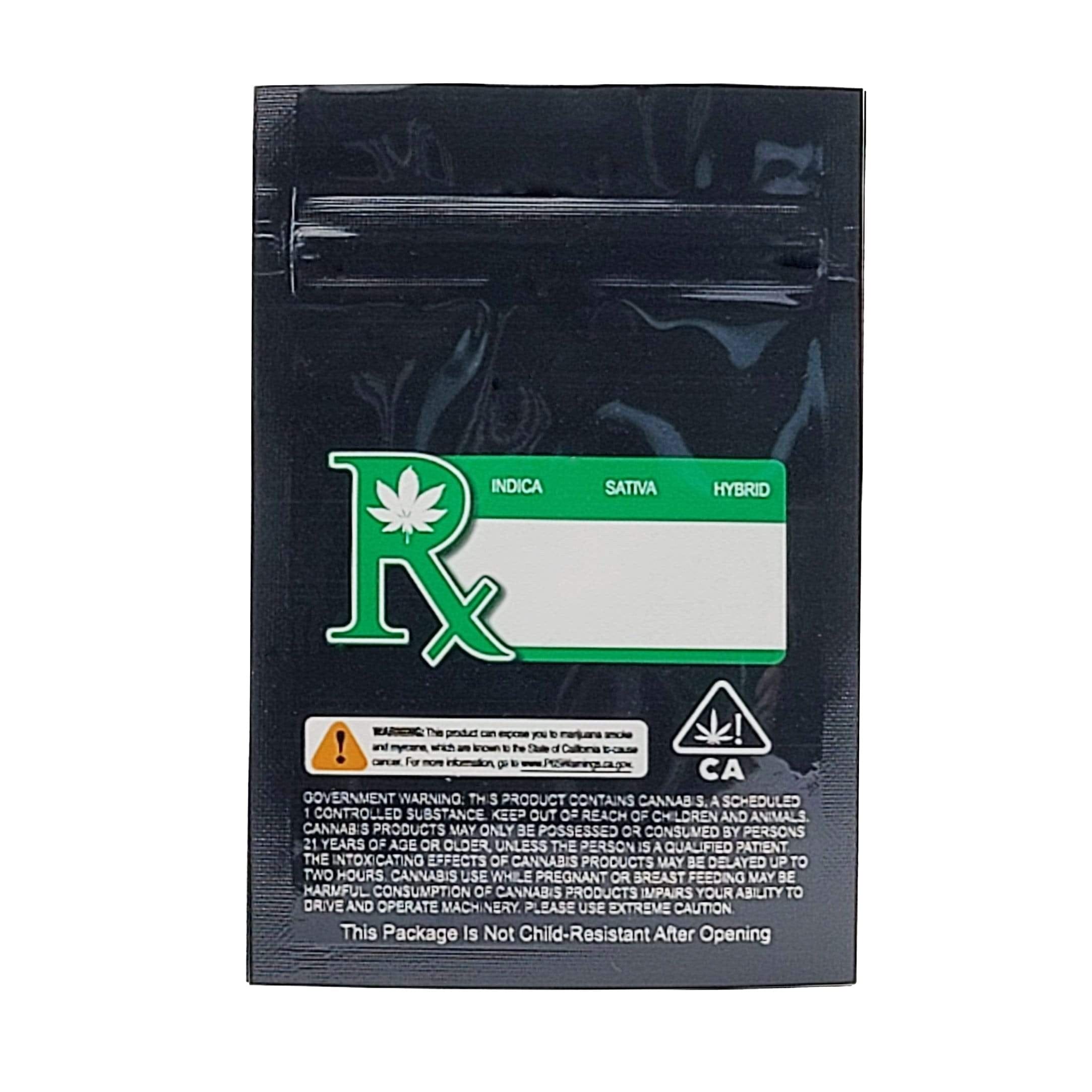 Pack of 50 (Bulk Discount Pricing) / Black / Clear Smell Proof Bag (1 gram)