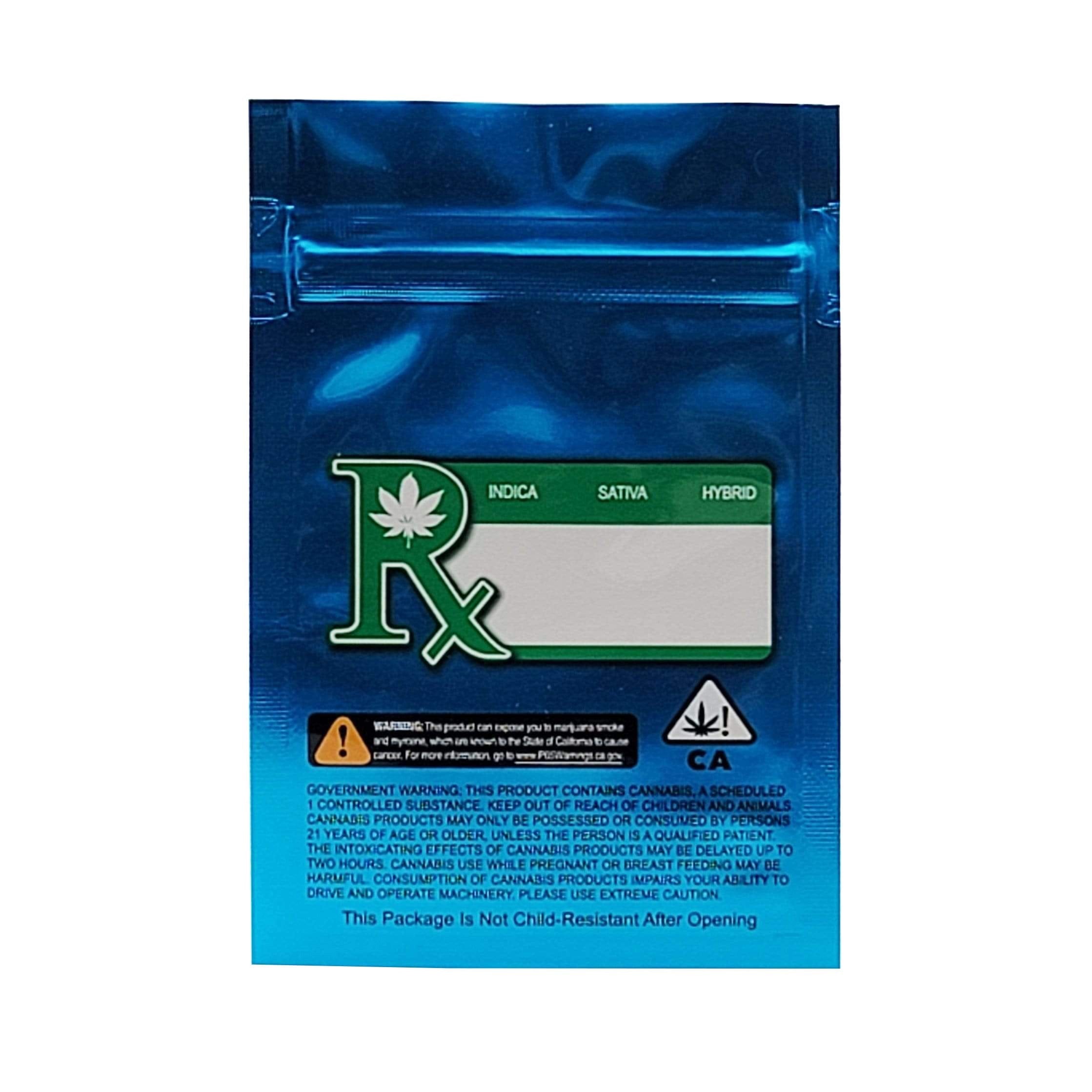 Pack of 50 (Bulk Discount Pricing) / Blue / Clear Smell Proof Bag (1 gram)