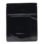 Pack of 50 (Bulk Discount Pricing) / Glossy Black Bag King Child-Resistant Opaque Wide Mouth Mylar Bag | 1/8 oz