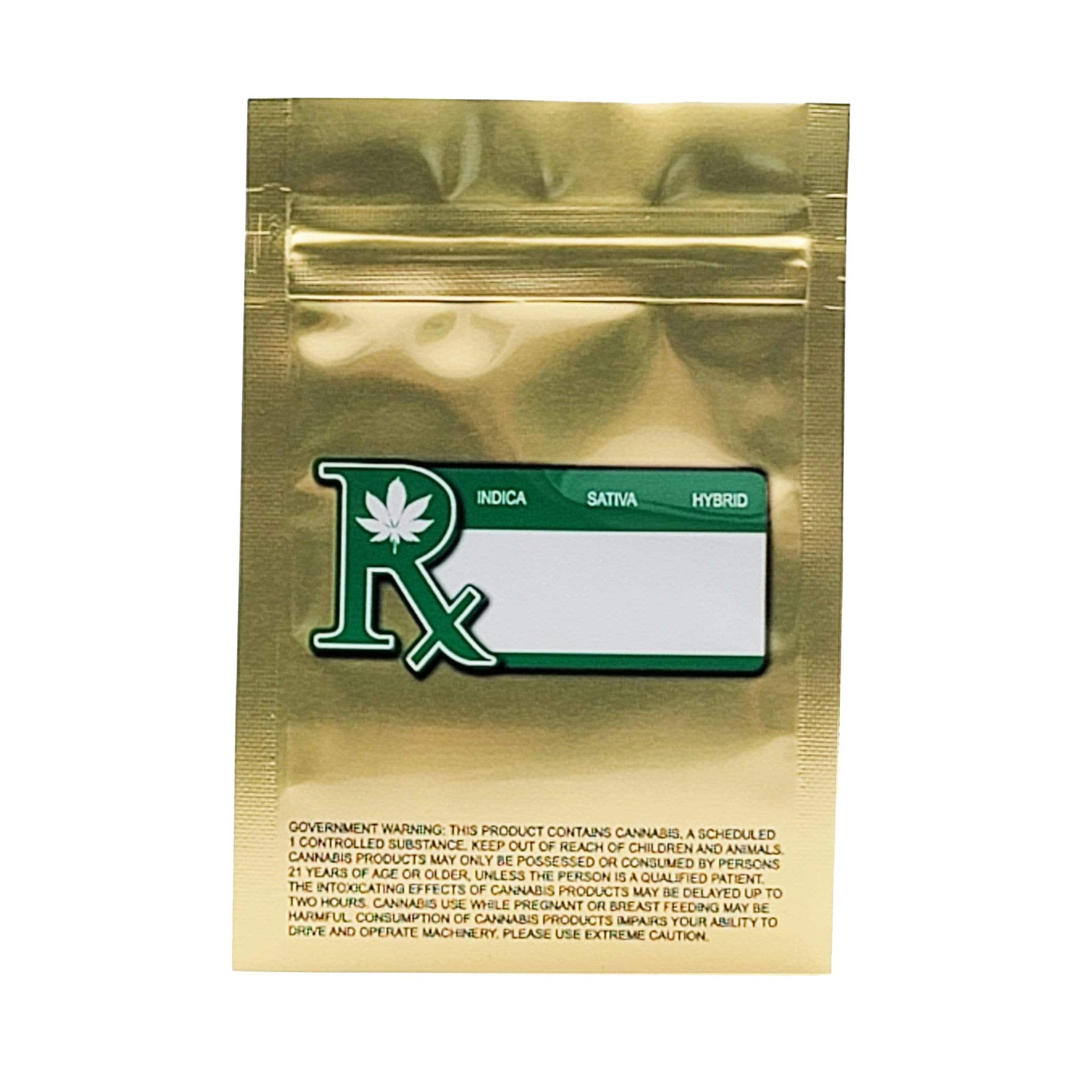Pack of 50 (Bulk Discount Pricing) / Gold / Clear Smell Proof Bag (1 gram)