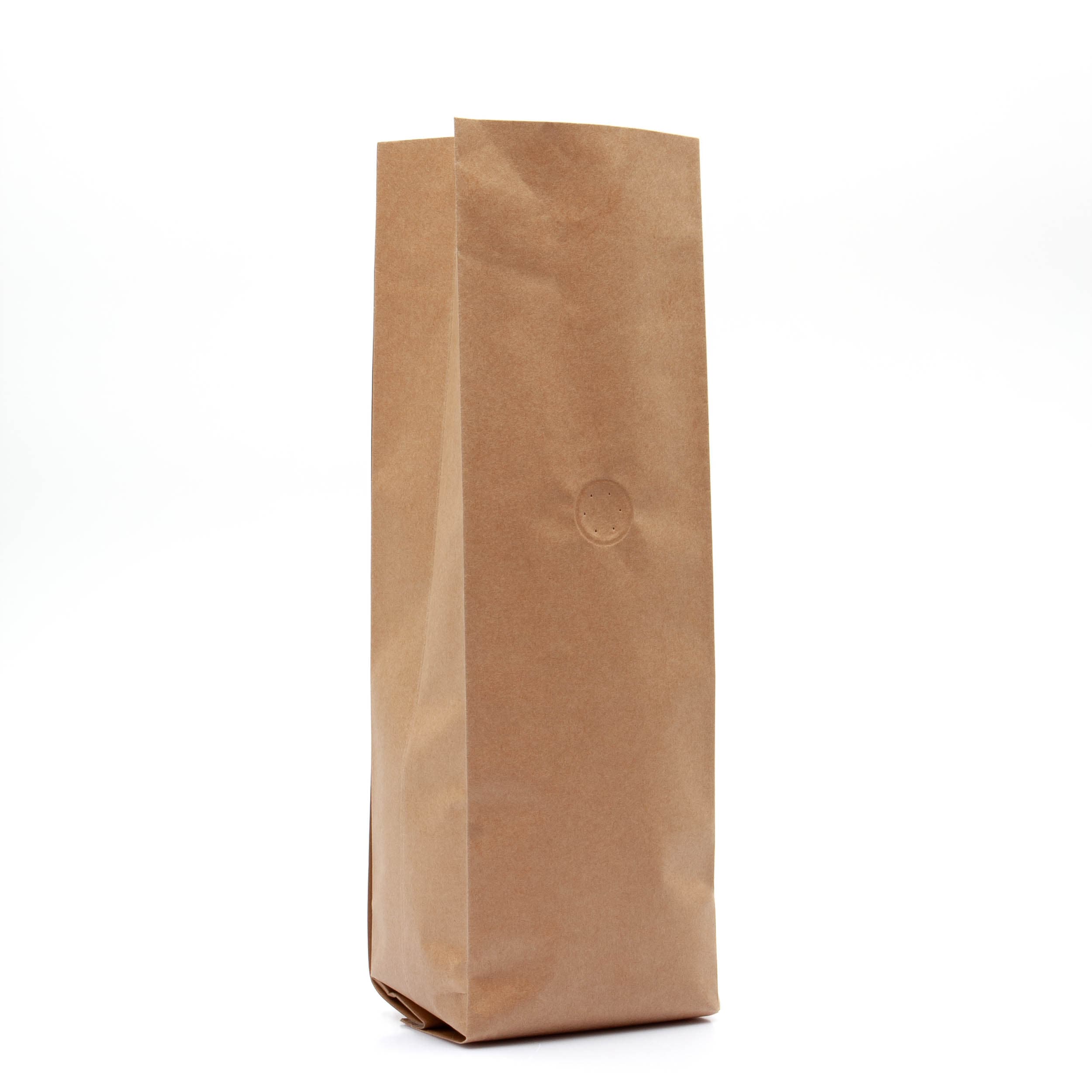 Pack of 50 (Bulk Discount Pricing) / Kraft Bag King 1 lb. Coffee Bag Side Gusset with Tin Tie