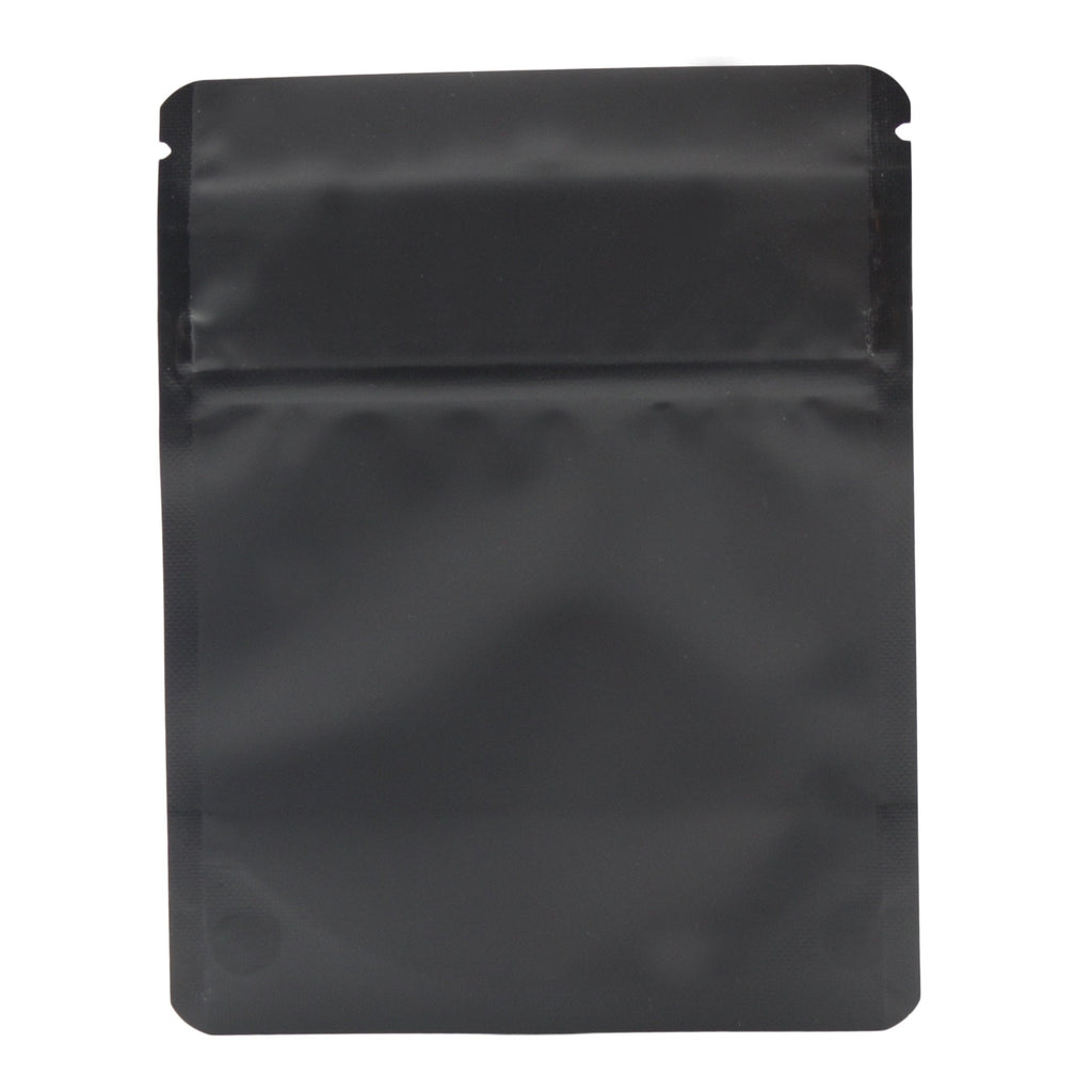 Pack of 50 (Bulk Discount Pricing) / Matte Black Bag King Child-Resistant Opaque Wide Mouth Mylar Bag | 1/8 oz