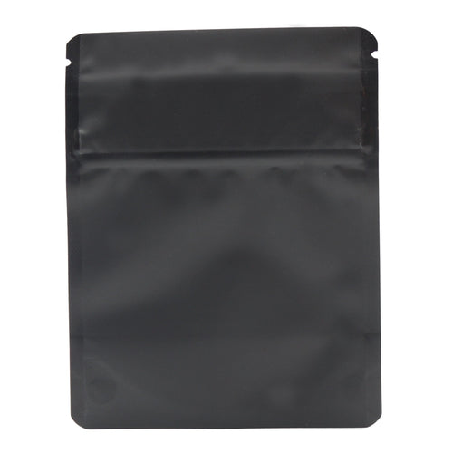 Pack of 50 (Bulk Discount Pricing) / Matte Black Bag King Child-Resistant Opaque Wide Mouth Mylar Bag | 1/8 oz