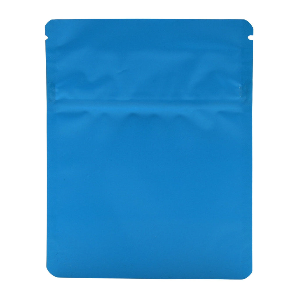 Pack of 50 (Bulk Discount Pricing) / Matte Blue Bag King Child-Resistant Opaque Wide Mouth Mylar Bag | 1/8 oz