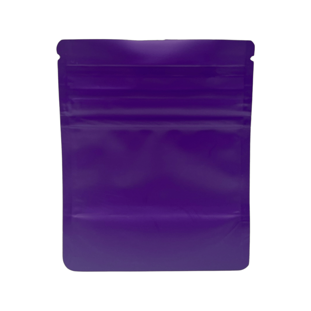 Pack of 50 (Bulk Discount Pricing) / Matte Purple Bag King Child-Resistant Opaque Wide Mouth Mylar Bag | 1/8 oz