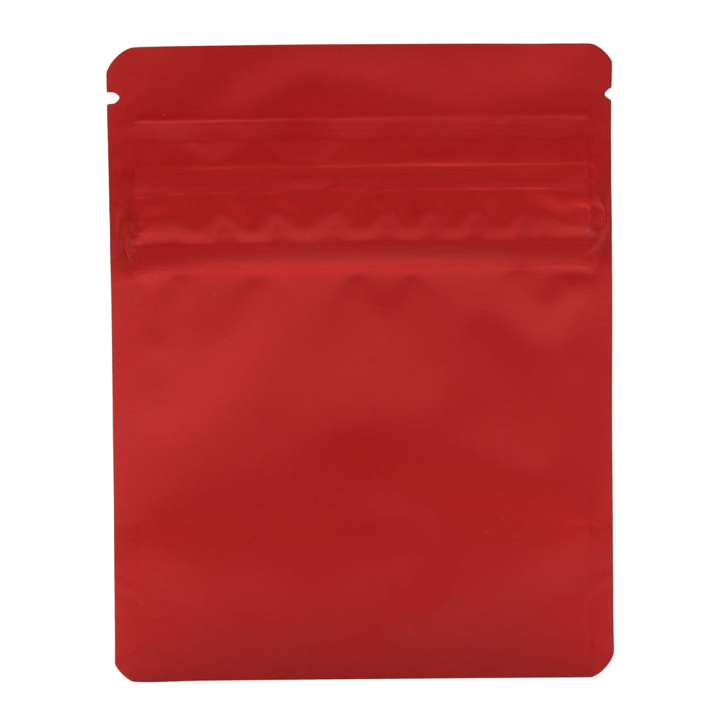Pack of 50 (Bulk Discount Pricing) / Matte Red Bag King Child-Resistant Opaque Wide Mouth Mylar Bag | 1/8 oz