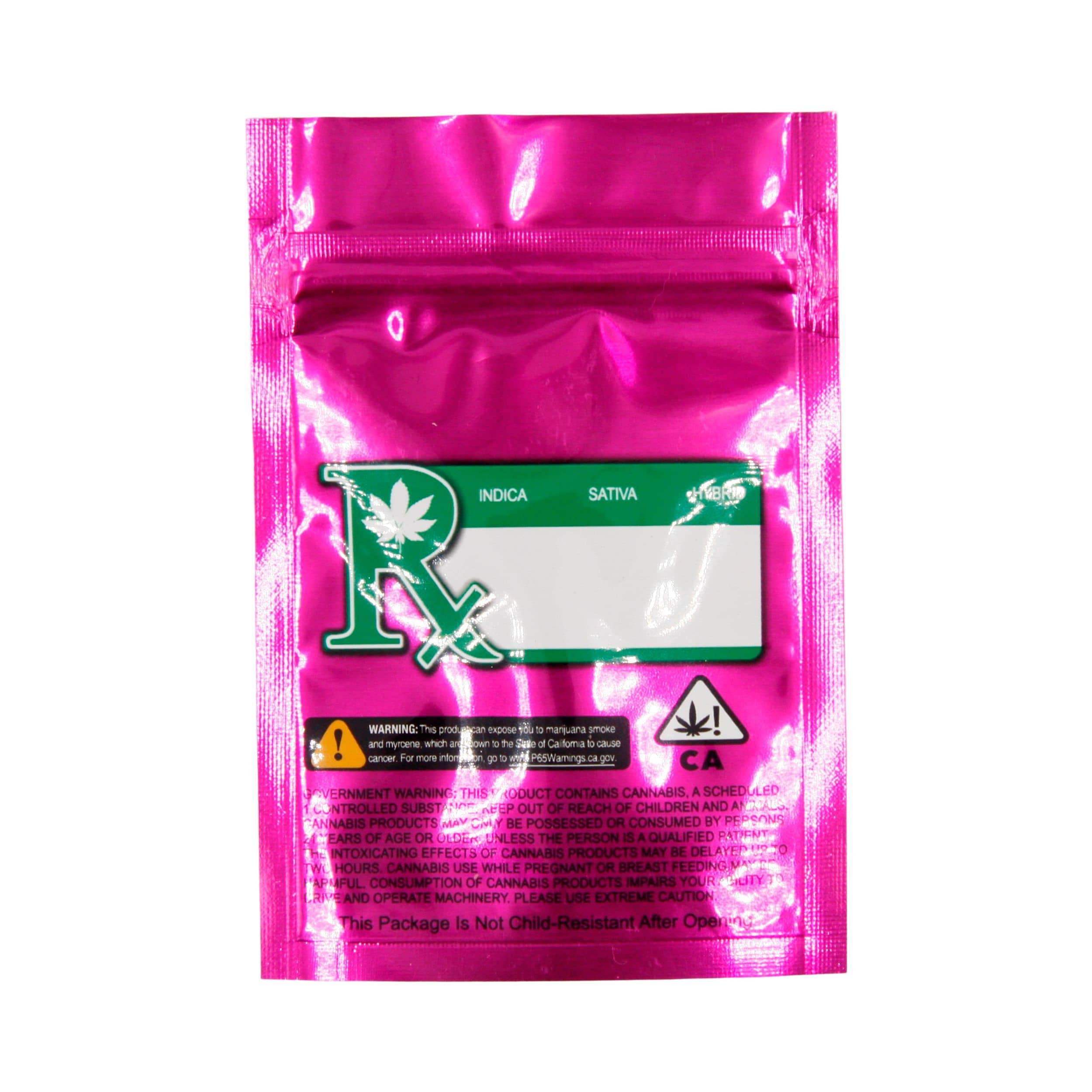 Pack of 50 (Bulk Discount Pricing) / Pink / Clear Smell Proof Bag (1 gram)
