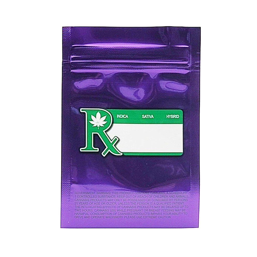 Pack of 50 (Bulk Discount Pricing) / Purple / Clear Smell Proof Bag (1 gram)