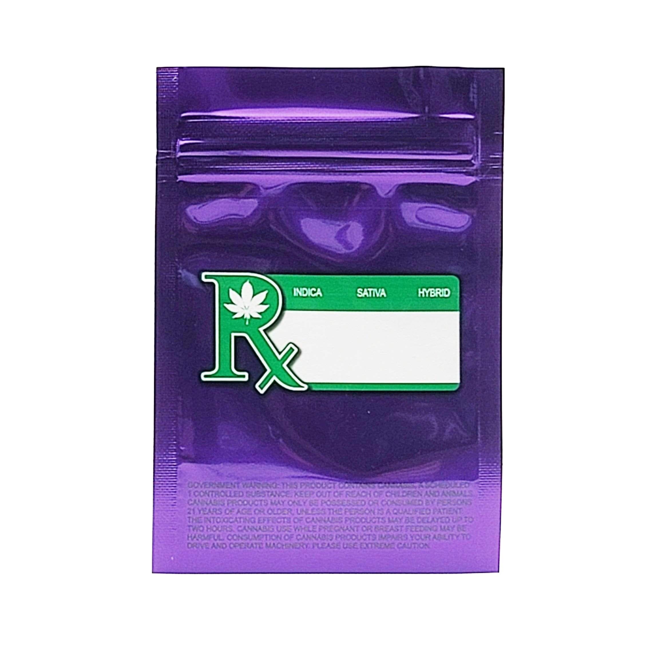 Pack of 50 (Bulk Discount Pricing) / Purple / Clear Smell Proof Bag (1 gram)