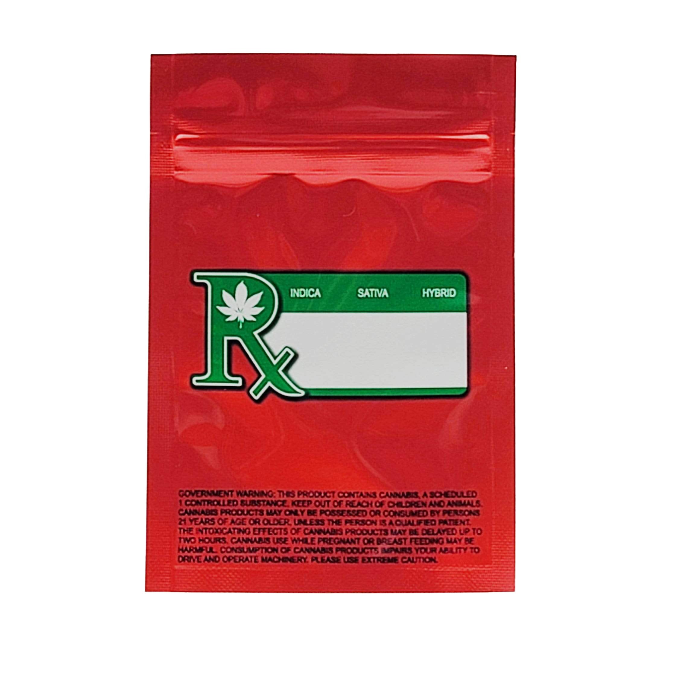Pack of 50 (Bulk Discount Pricing) / Red / Clear Smell Proof Bag (1 gram)