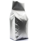 Pack of 50 (Bulk Discount Pricing) / Silver Bag King 5 lb. Side Gusset Coffee Bag with Degassing Valve