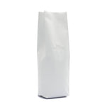 Pack of 50 (Bulk Discount Pricing) / White Bag King 1 lb. Coffee Bag Side Gusset with Tin Tie