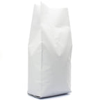 Pack of 50 (Bulk Discount Pricing) / White Bag King 5 lb. Side Gusset Coffee Bag with Degassing Valve
