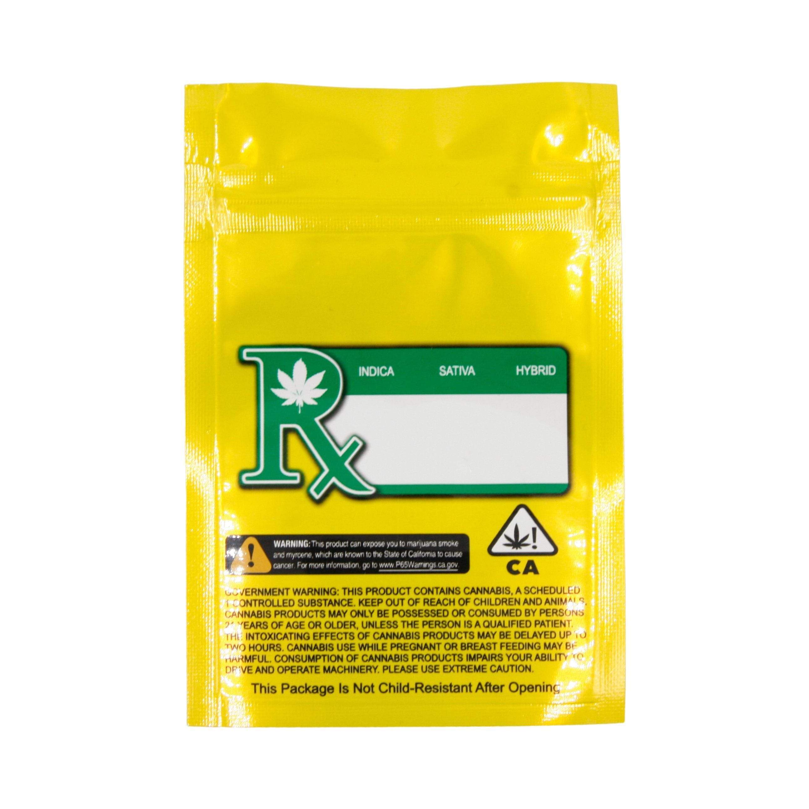 Pack of 50 (Bulk Discount Pricing) / Yellow / Clear Smell Proof Bag (1 gram)