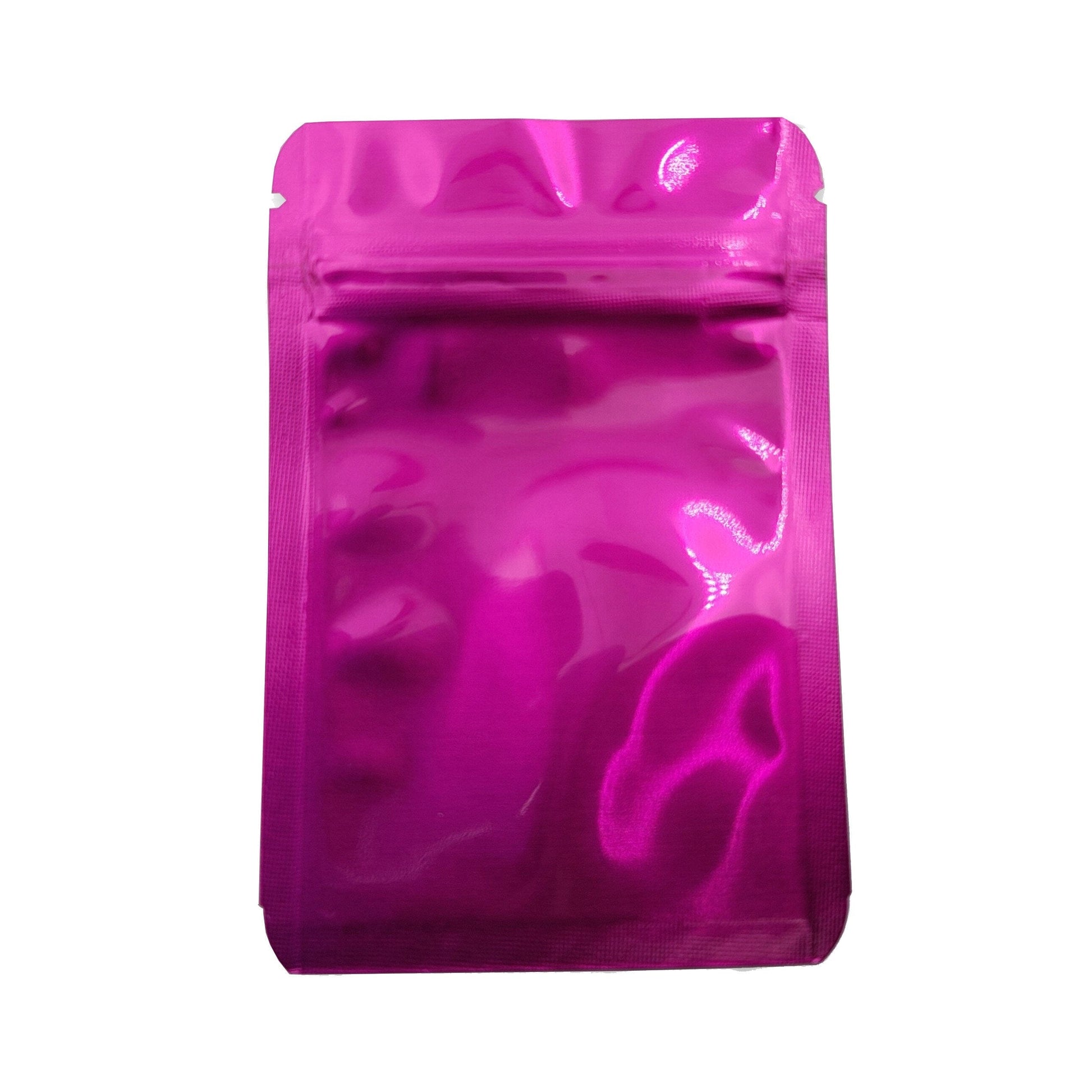 Pink / Single Unit (Less Than Pack Qty) Shiny Series Smell Proof Bag (1 gram) 4.3" x 2.9"