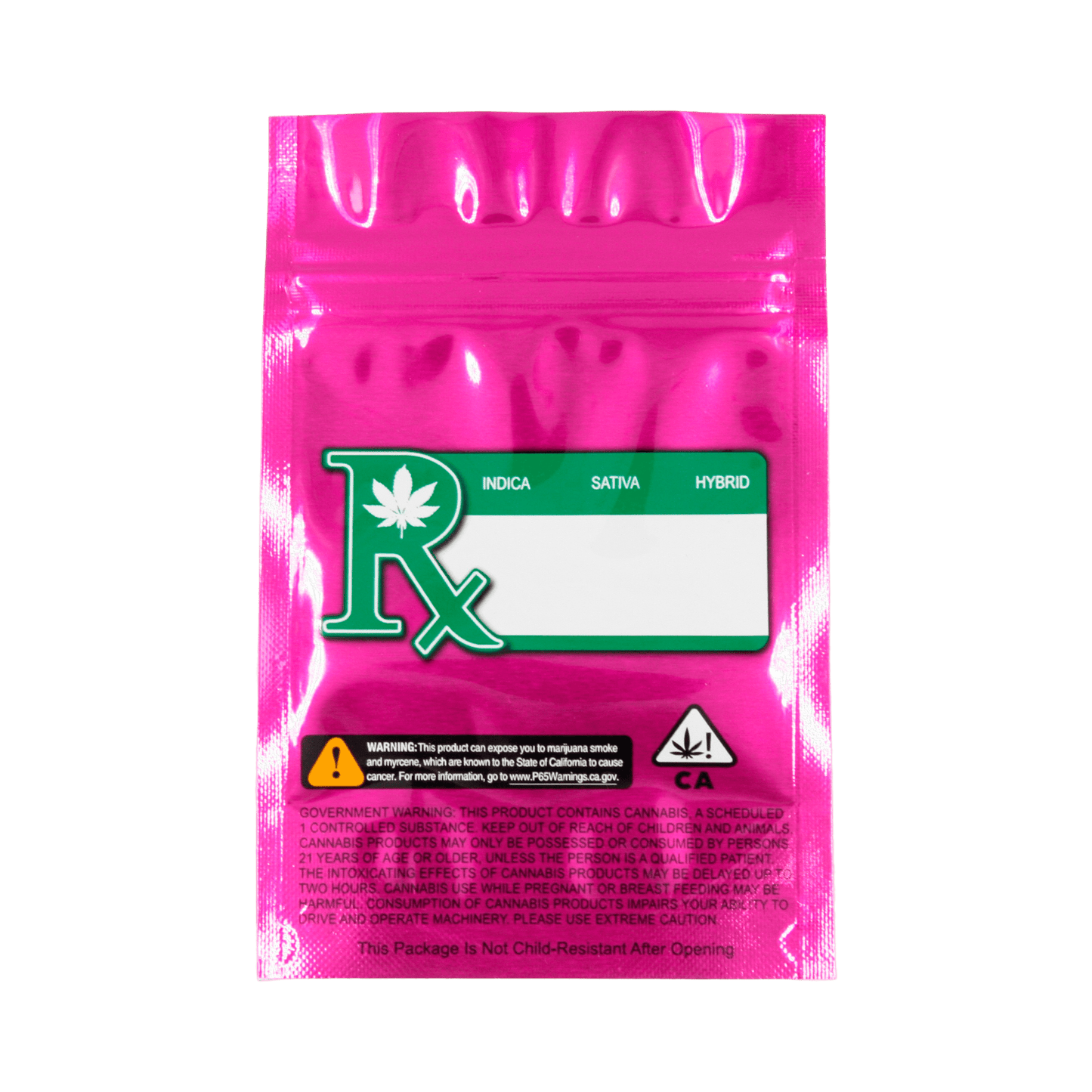 Pink / Single Unit Smell Proof Bag (1/4th oz)