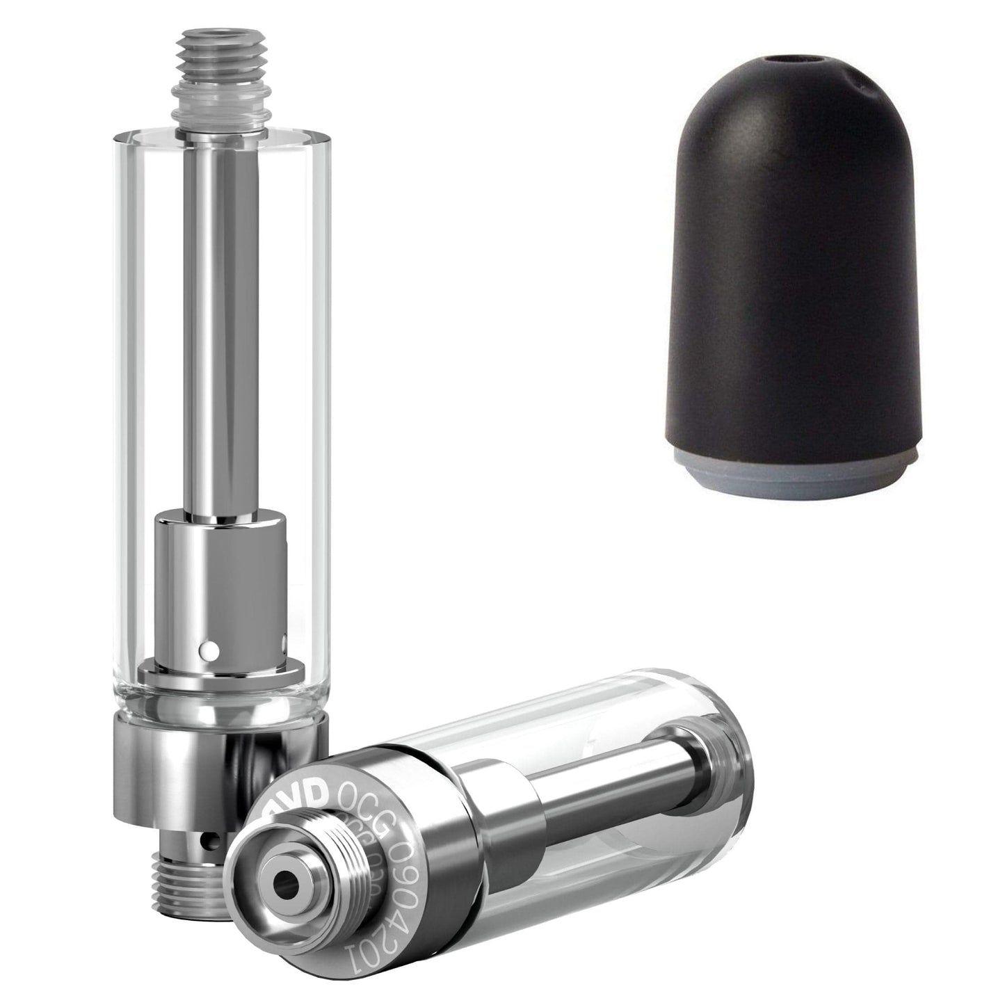 Plastic Black Bullet / Bundle of 100 AVD Glass Cartridge (1.0ml, 1.0mm) with Mouthpiece