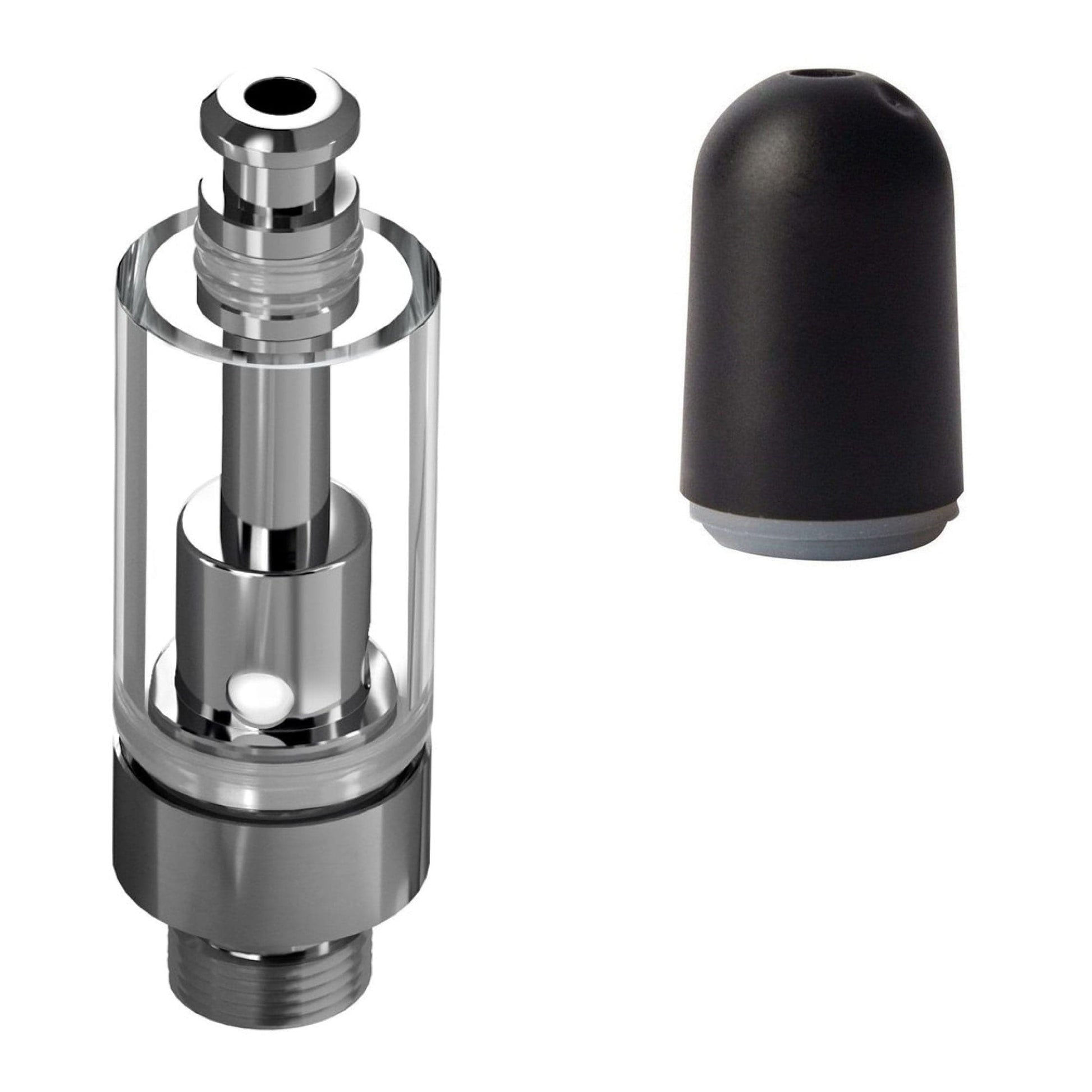 Plastic Black Bullet / Bundle of 100 Good Carts Glass Cartridge (0.5ml, 2.0mm) with Mouthpiece