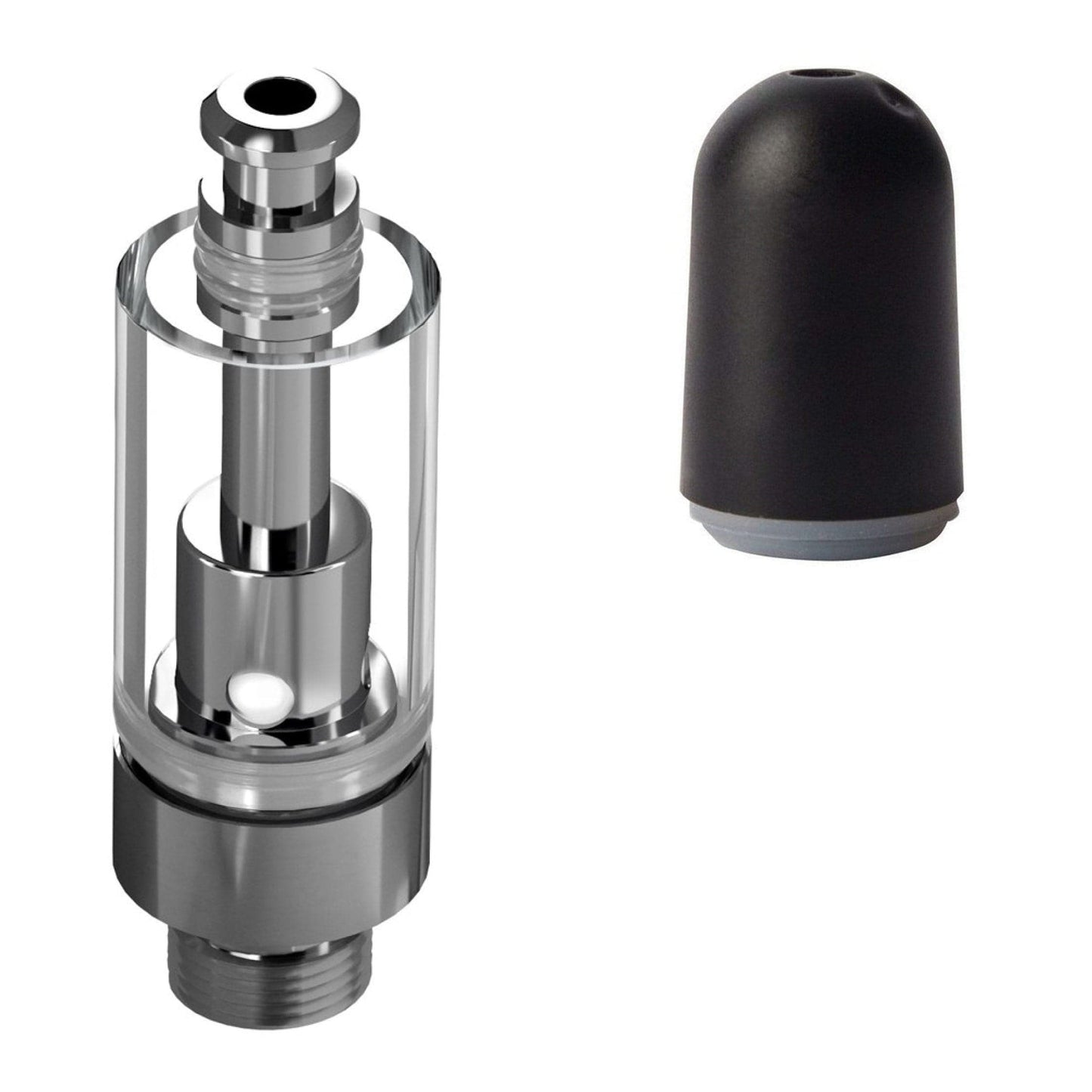 Plastic Black Bullet / Bundle of 100 Good Carts Glass Cartridge (1.0ml, 2.0mm) with Mouthpiece