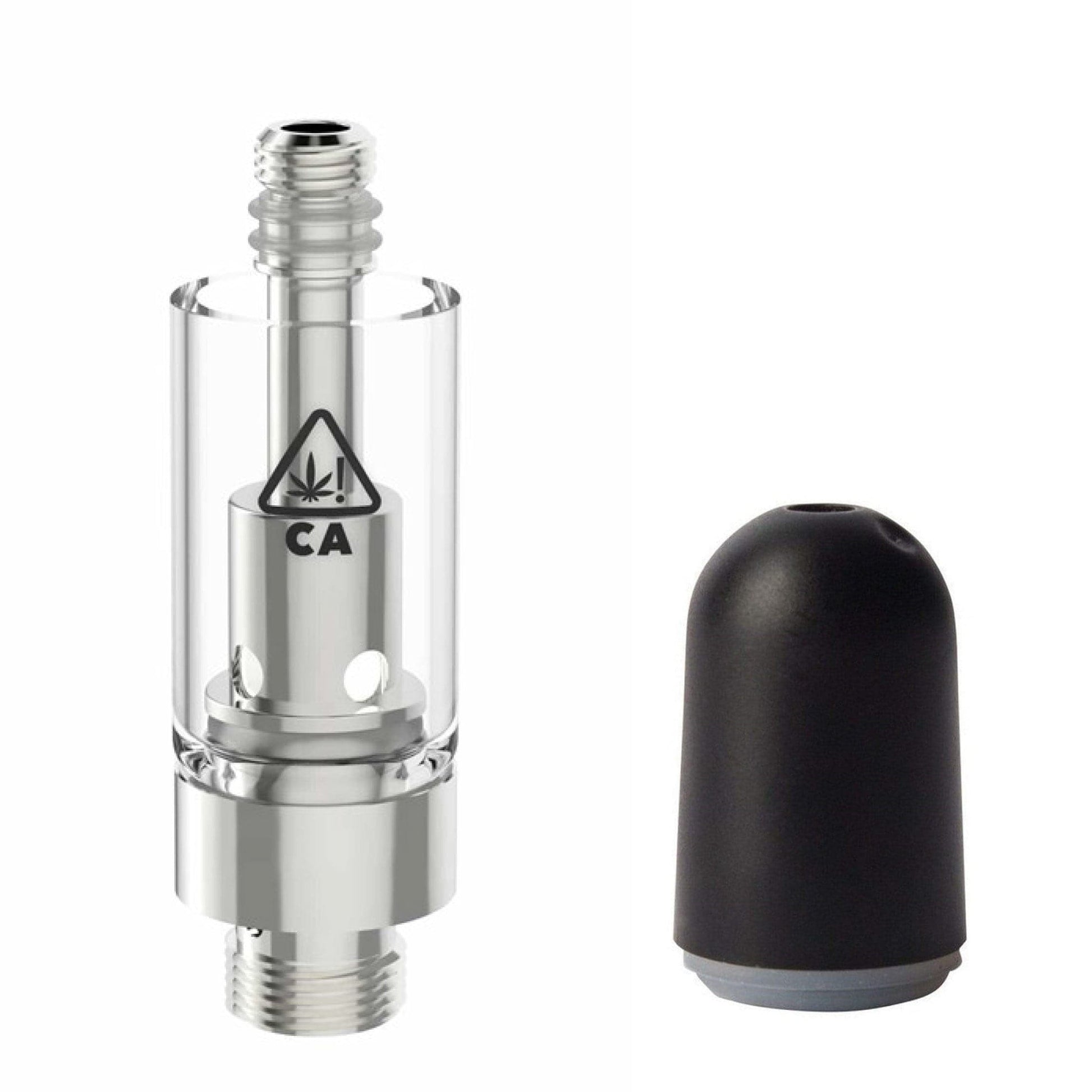 Plastic Bullet Black AVD Glass Cartridge (0.5ml, 2.0mm) with CA! warning and Mouthpiece