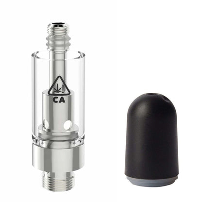 Plastic Bullet Black AVD Glass Cartridge (0.5ml, 2.0mm) with CA! warning and Mouthpiece