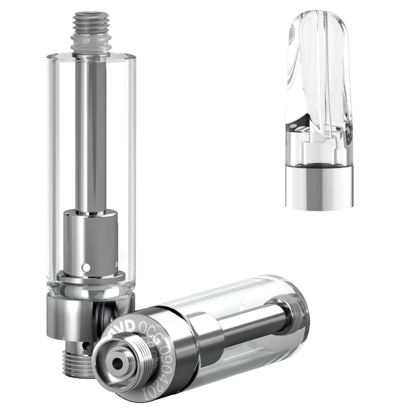 Plastic Flat Clear / Bundle of 100 AVD Glass Cartridge (1.0ml, 1.0mm) with Mouthpiece