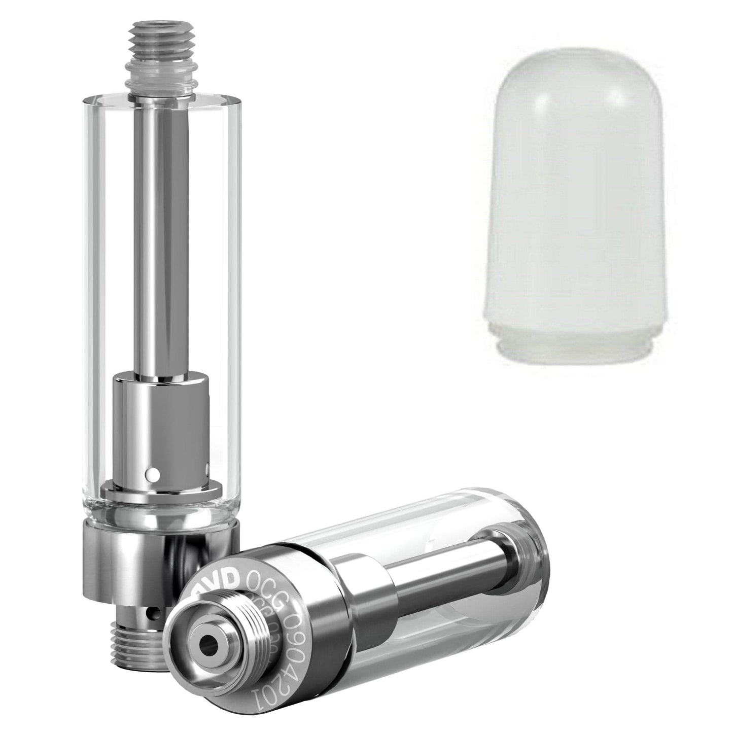 Plastic White Bullet / Bundle of 100 AVD Glass Cartridge (1.0ml, 1.0mm) with Mouthpiece