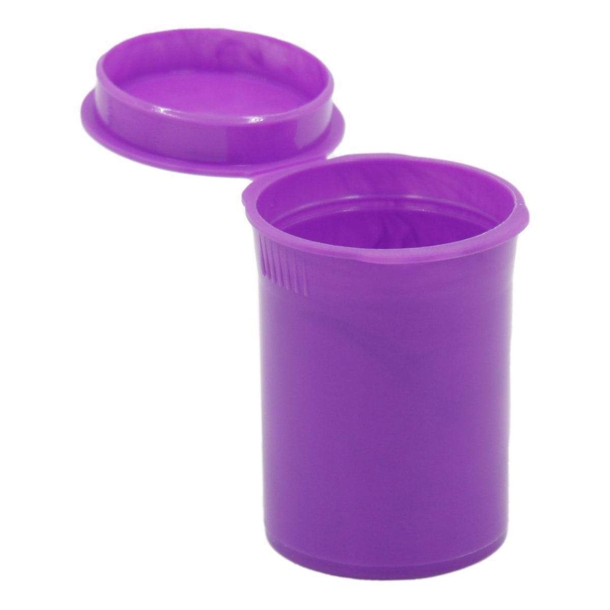 Purple 8 dram Pop Top Child-Resistant Bottle