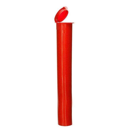 Red Opaque Squeeze Top Child-Resistant Pre-Roll Tube | 116 mm