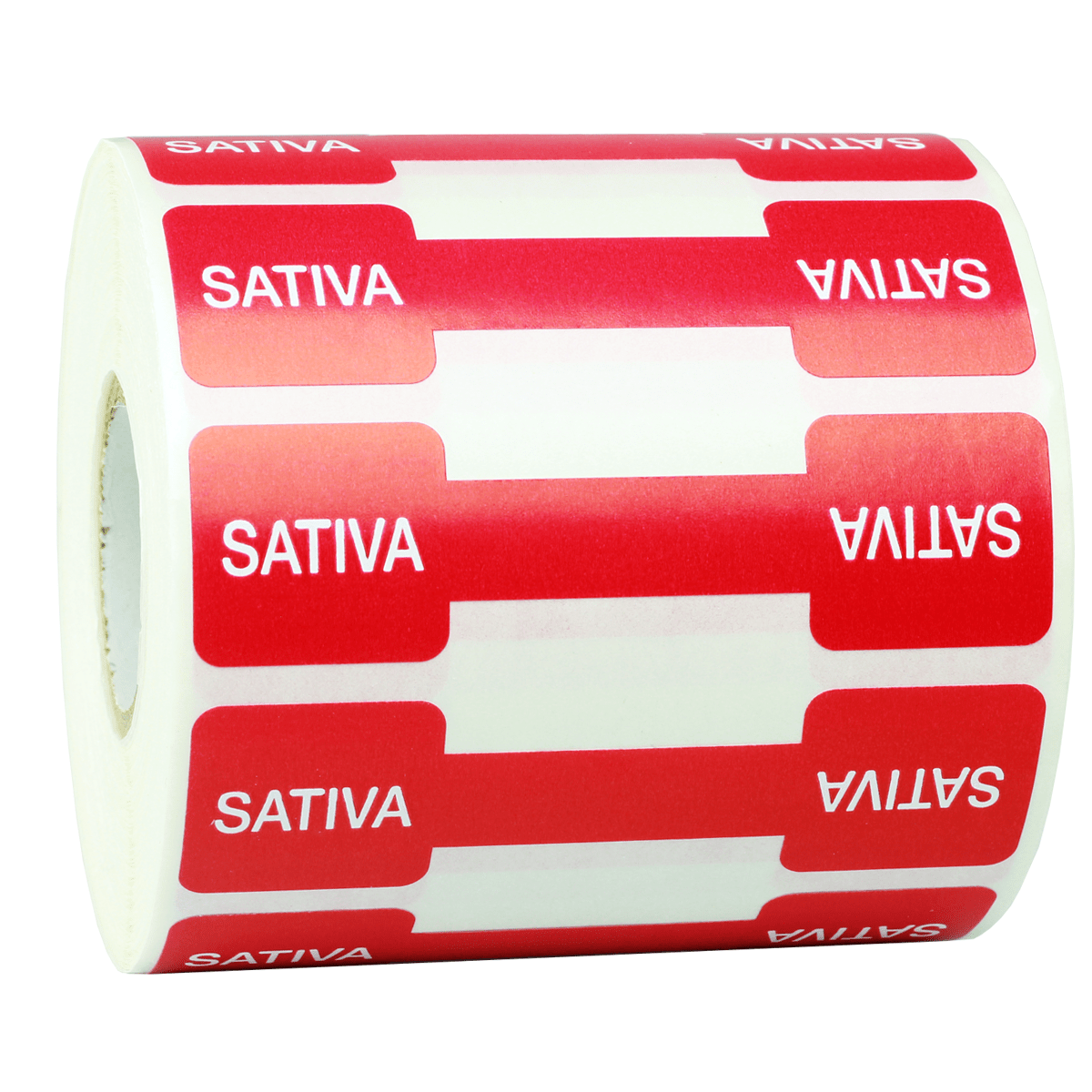 Red Sativa Tamper Evident Strain Labels