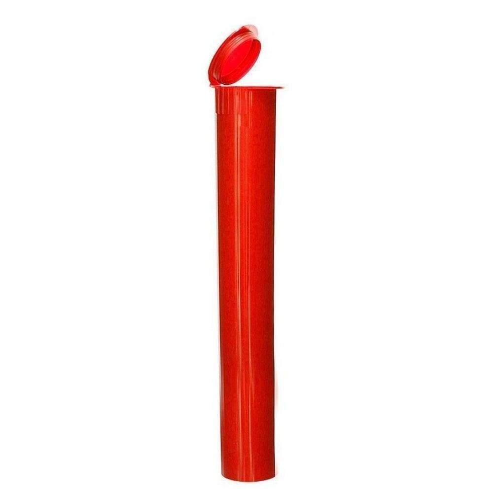 Red / Single Unit (Less Than Box Qty) Opaque Squeeze Top Child-Resistant Pre-Roll Tube | 116 mm