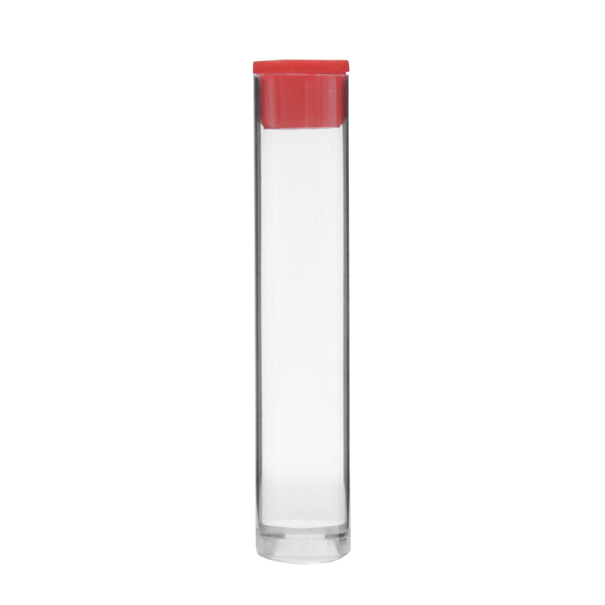 Red / Single Unit (Less Than Box Qty) Plastic Tubes for Cartridges 12mm x 81mm